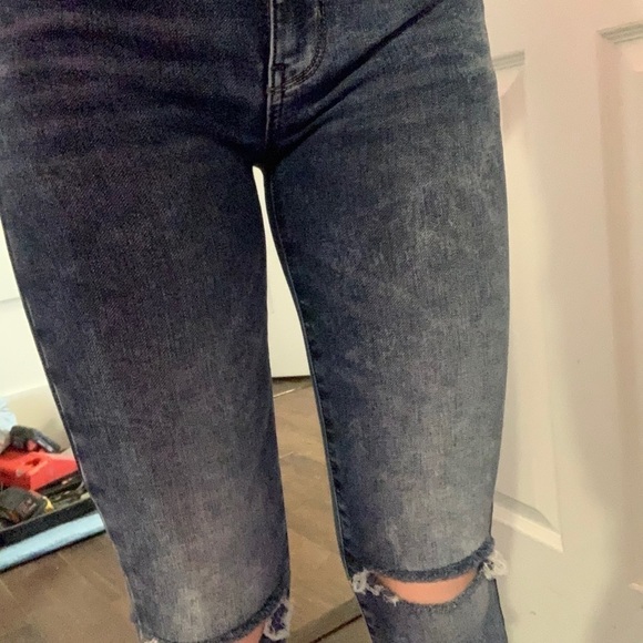 American Eagle ripped Hi-rise dark denim Jeggings size 2 - Picture 9 of 10